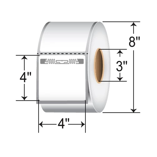 BarcodeFactory 4x4 RFID Label RFT-4-4-AL1 2-ZEB-3-ROLL